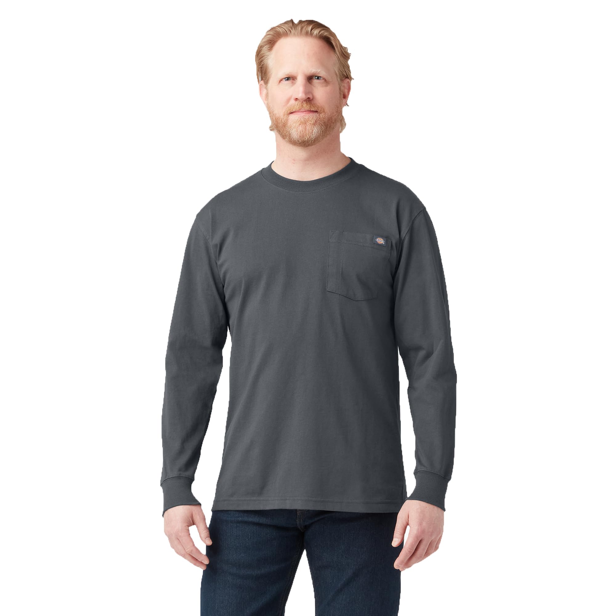 Dickies Men's Heavyweight LS Pocket TEE Relaxed