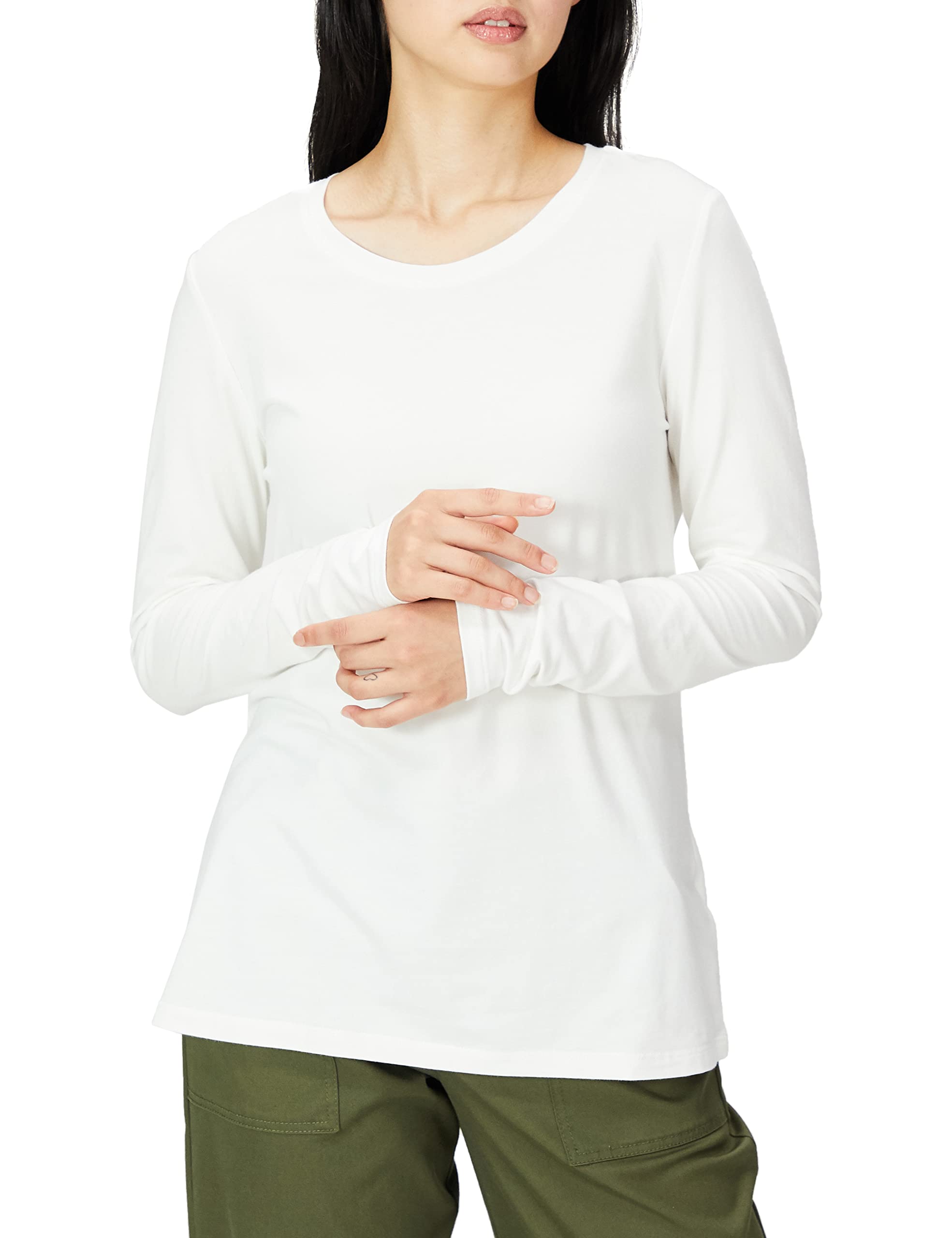 Amazon Essentials Women's Crew Neck T-Shirt, Regular Fit, Long Sleeve