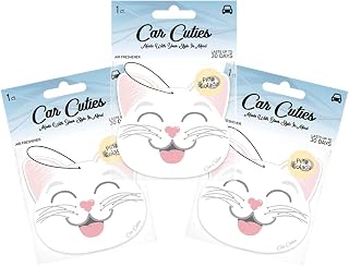 Cute CAT CAR AIR FRESHENER - Cute Cat Design, Long-Lasting Scent, Portion of Proceeds Benefit PAWS Chicago (Pina Colada - Pack of 3)