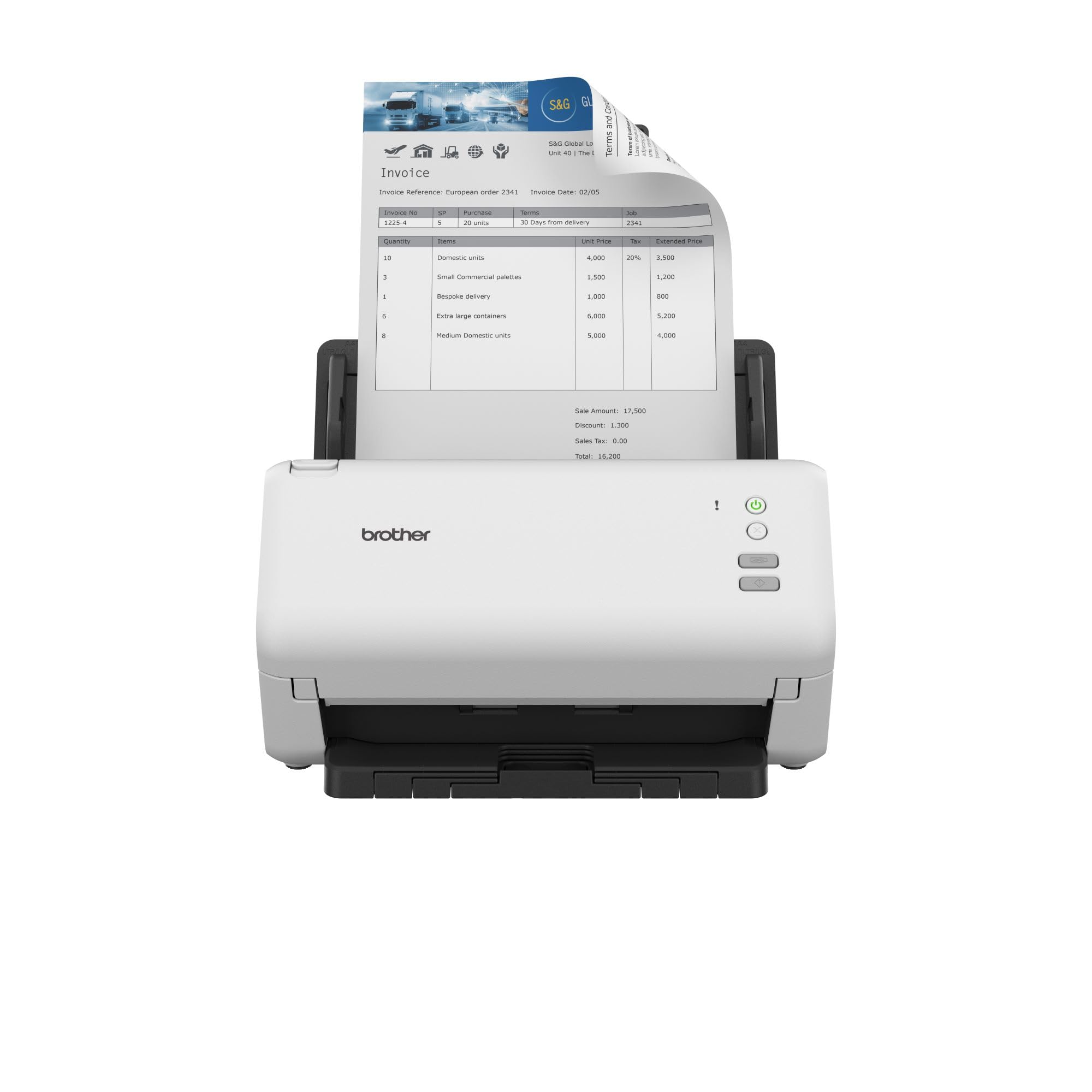 Brother ADS-4100 Desktop Document Scanner | |SuperSpeed USB 3.0 | Double-sided |