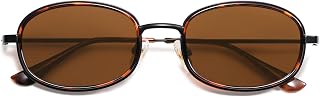 Appassal Occhiali da sole ovali retrò per donne uomini alla moda grandi rotondi Y2k Sunnies AP3681