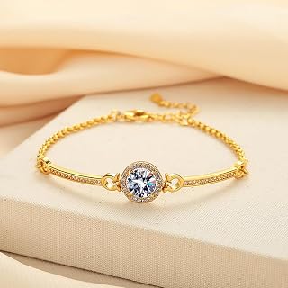 Women's Trendy Bracelet Jewelry Rhinestone Gold Bracelet Elegant Dainty Thin Chain Bracelet Holiday Gift