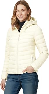 33,000ft Womens Lightweight Warm Quilted Hooded Puffer Jacket