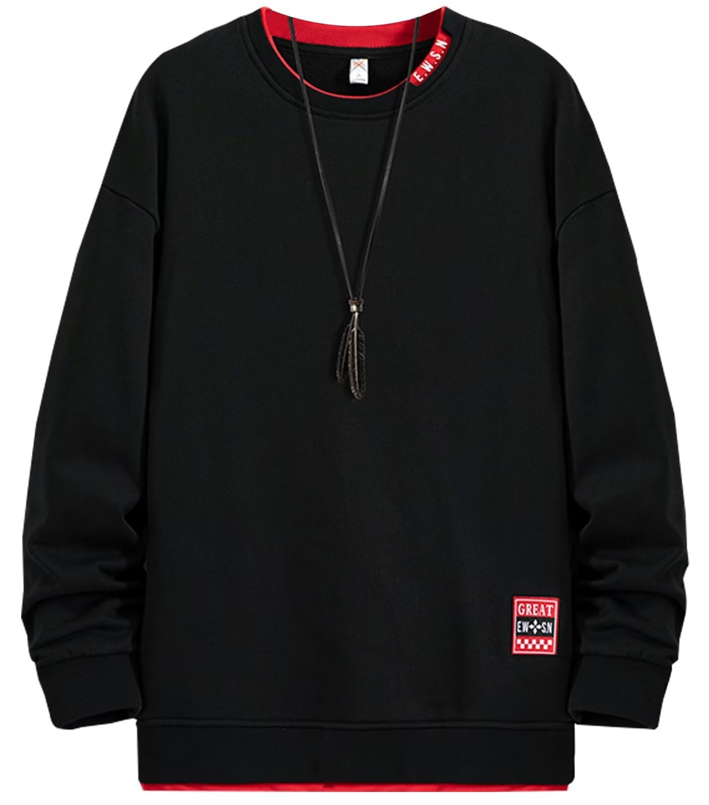Bligo Men's Autumn Clothes, Sweatshirt, Large Size, L-8XL, Pullover, Long Sleeve