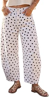 EXLURA Womens Floral Print Barrel Jeans Wide Leg Denim Pants Elastic Waist Y2k Boyfriend Baggy Trousers with Pockets 2026