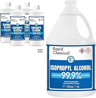 99% Isopropyl Alcohol - USP Grade - 99 Percent IPA Alcohol - 4 Pack 33.8 fl oz - 1 Gallon