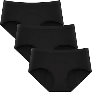 INNERSY Period Pants for Women Heavy Flow Bamboo Menstrual Underwear 3 Pack