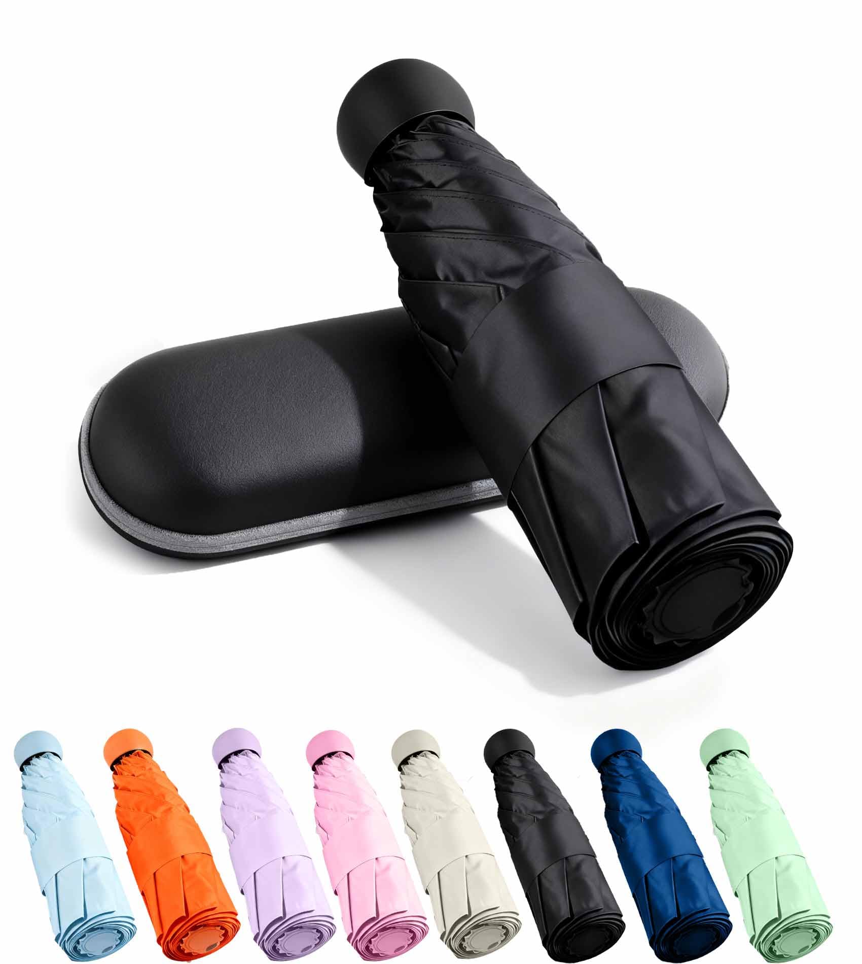 MRTLLOA Travel Essentials Mini/Compact Umbrella for Purse | Small Lightweight, U