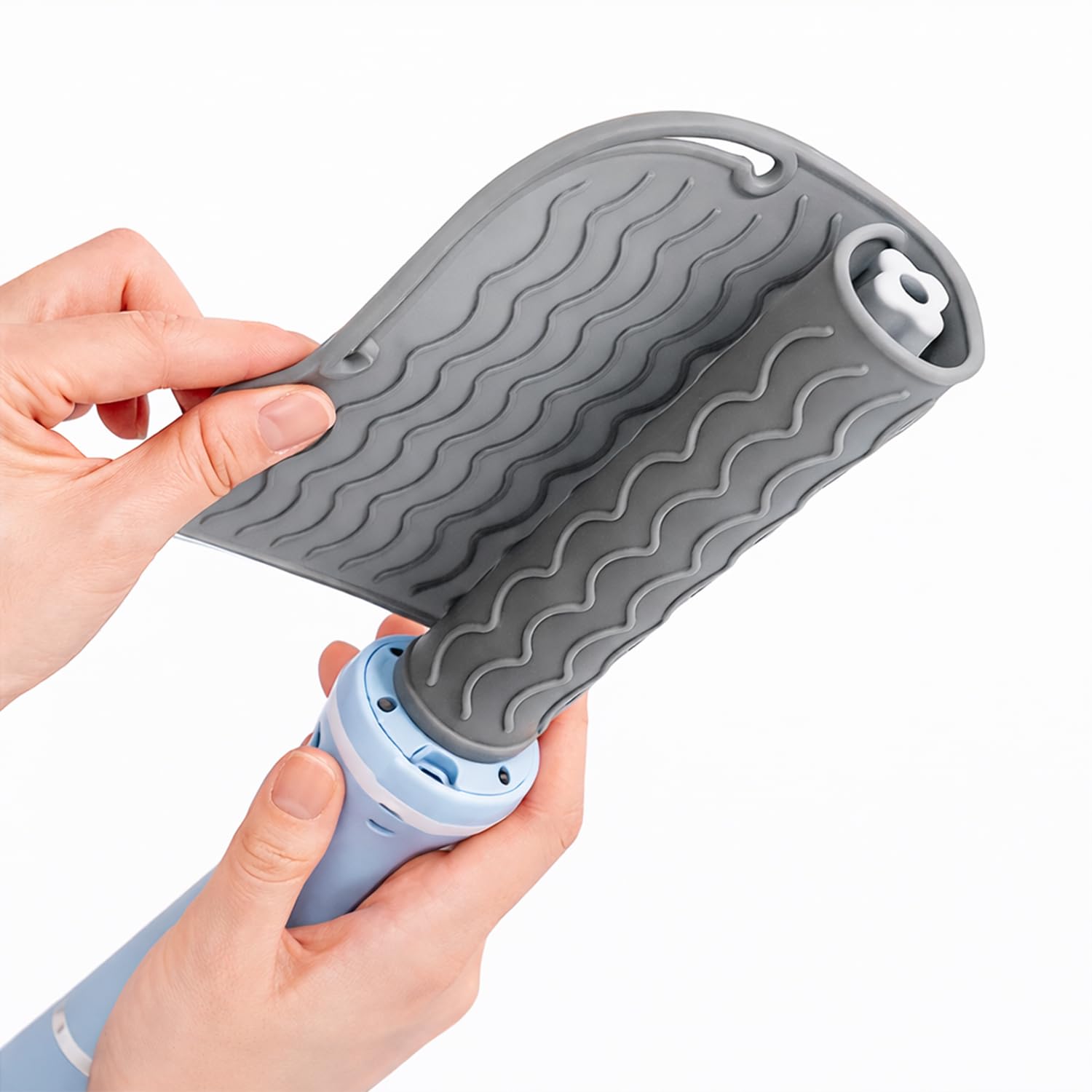 Wrap & Store 2 in 1 Silicone Heat Mat for Hair Tools 9 x 6.6 Inch Non-Slip Heat 