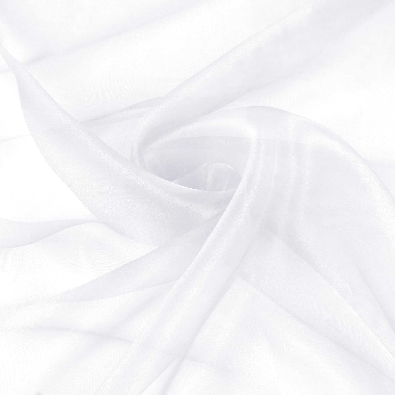 VACVELT White Sheer Organza Fabric by The Yard 60" Wide (1 Yard) | Semi-Transpar