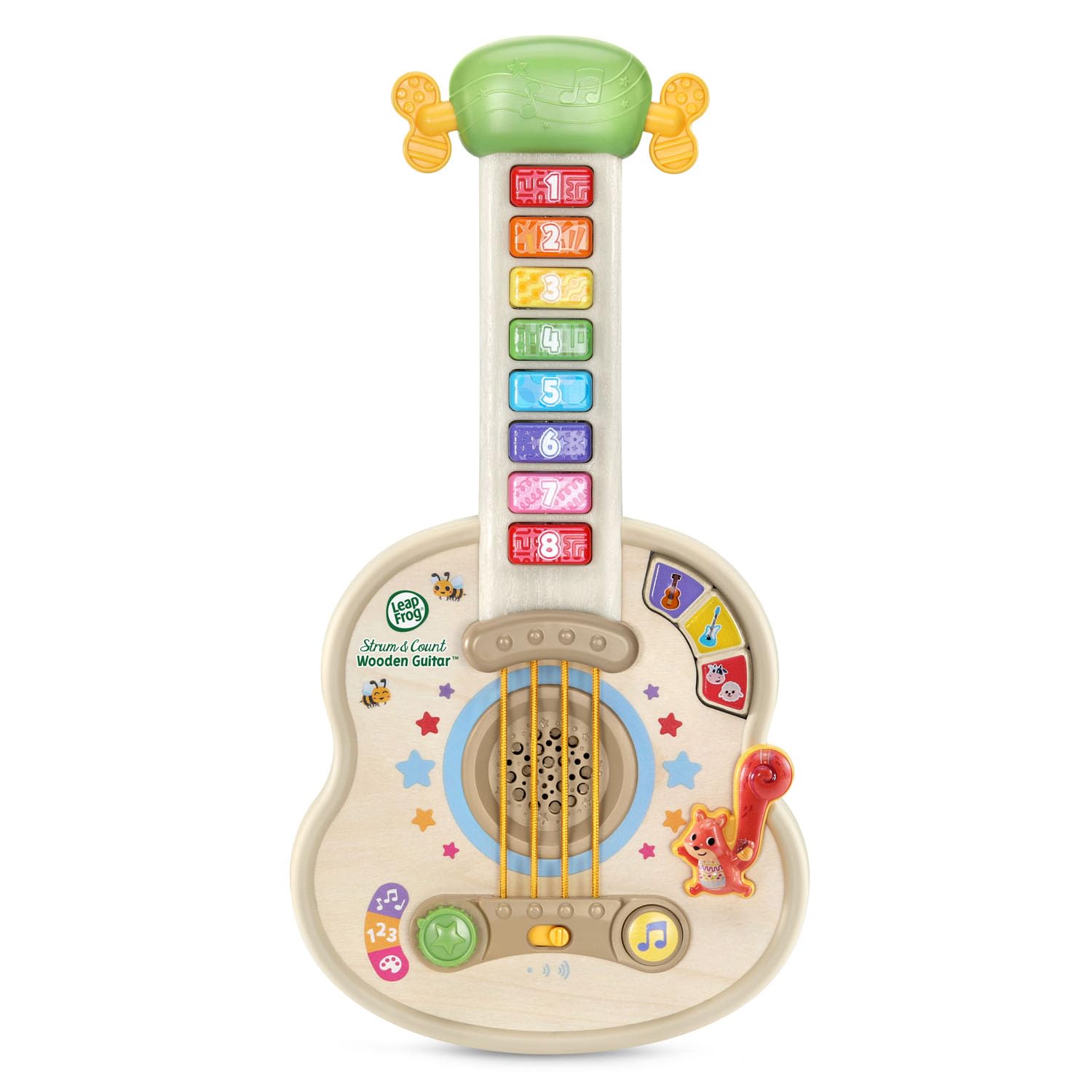 LeapFrog Strum and Count Wooden Guitar, Musical Toddler Toy