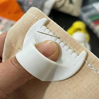 2-Pack Edge Stitch Sewing Tools, 4mm Hemmer Sewing Guide & Seam Finisher for DIY Fabric, Quick Clothing Repairs and Neat Hems [White]