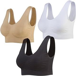 Lemef women's seamless sports bra with multi-coloured feel-good cups