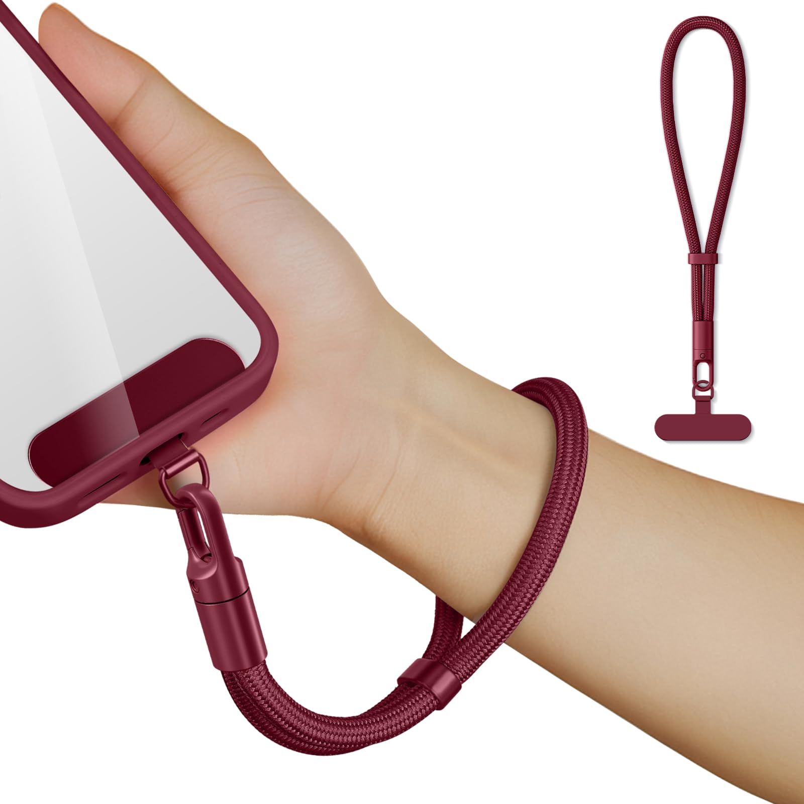 saxsion Lanyard for Phone, Self-Locking Phone Wrist Strap with 0.4mm Ultra-Thin 
