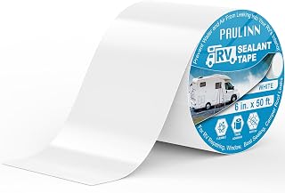 PAULINN RV Roof Sealant Tape, 6 Inch X 50 Foot Natural White Roofing Repair Tape, UV & Weatherproof Roof Seal Tape for RV Camper Trailer Boat Sealing Leak Repair