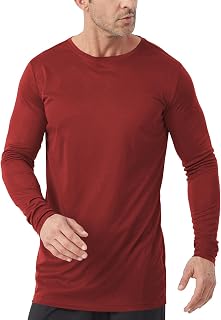 Mens Tall Rash Guard Long Sleeve T Shirts-UPF 50+ Sun Protection Swim Tee