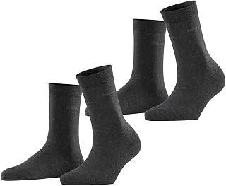ESPRIT Women's Basic Easy 2-Pack Breathable Organic Cotton Soft Edges No Pressure on the Leg Suitable for Diabetics for Everyday Life Work Multipack 2 Pairs