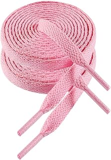 VSUDO Flat Shoelaces for Trainers, Flat Laces for Sneakers – Economical, 8 mm Wide, 29 Colours 14 Lengths to Choose, 1 Pair or 2 Pairs