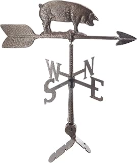Montague Metal Products Aluminum Weathervane - Pig, Hammered Bronze