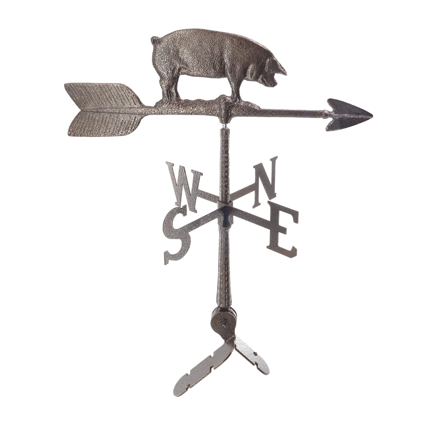 Montague Metal Products Aluminum Weathervane - Pig, Hammered Bronze