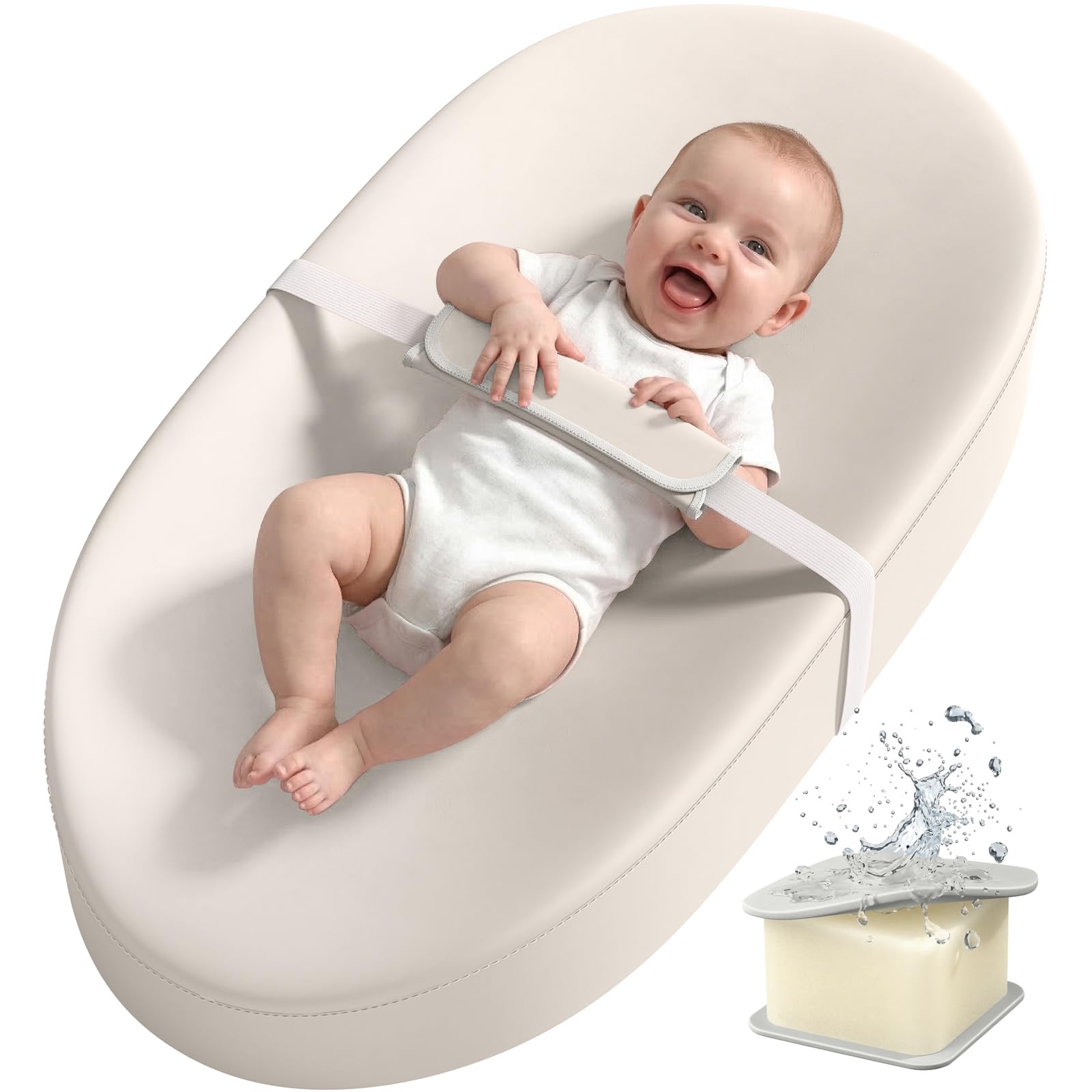 YENING Wipeable Changing Pad for Dresser Waterproof Leather Baby Diaper Changing