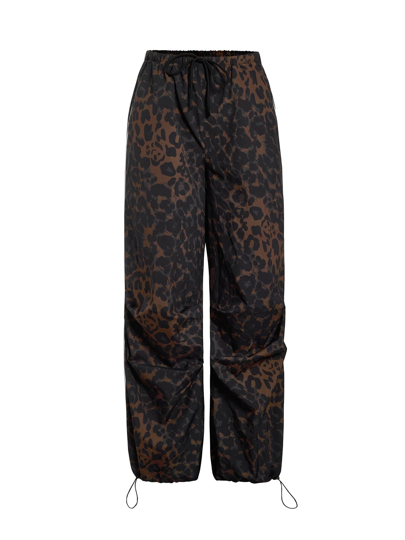 Floerns Women's Leopard Straight Leg Cargo Pants Cheetah Trousers