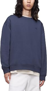 Calvin Klein 2026 Men's Crew Neck Soft Cotton Sweater Breathable