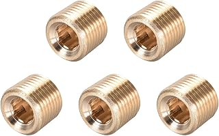 Brass Pipe Fitting, Hex Socket Socket 1/8NPT Male to Countersunk Socket 5pcs