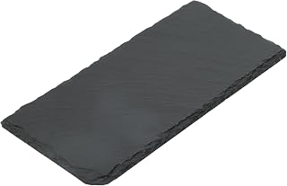 CAPASTEC Reptiles Slate Rocks, Basking Surface Reptile Basking Platform, Enhances Climbing Activity, 7.87"x3.94", Black Gray