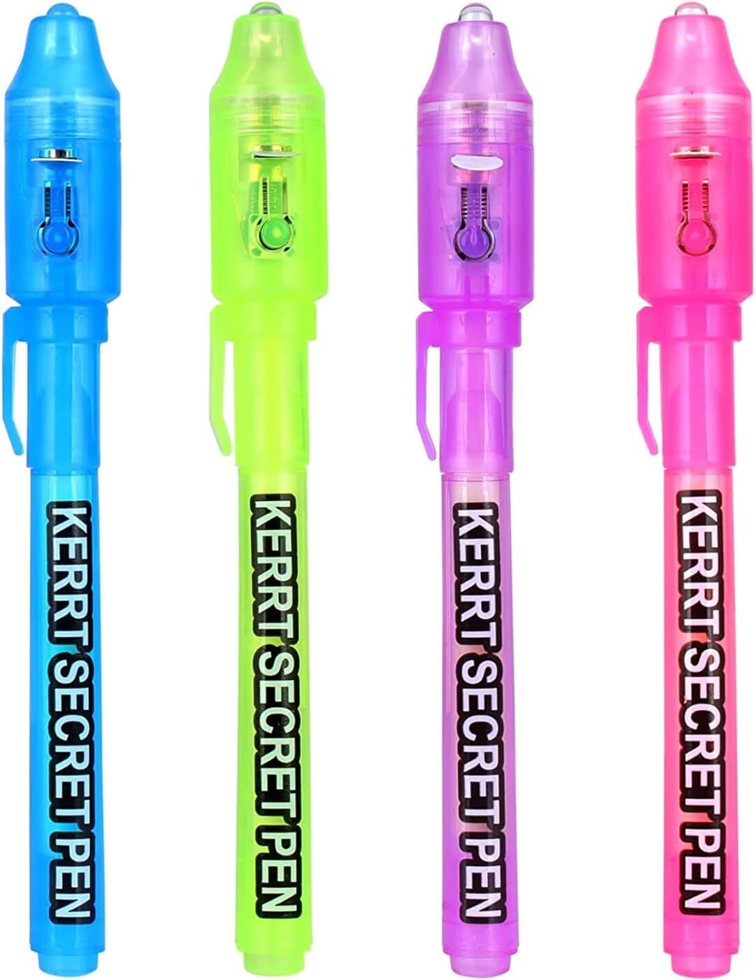 KERRT Invisible Ink Pen with UV Light Secret Message Pen Spy Pens Magic Invisibl
