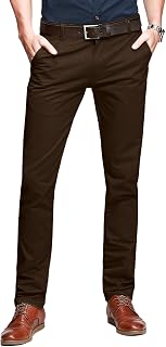 Match Mens Regular-Fit Casual Flat Front Chino Pants