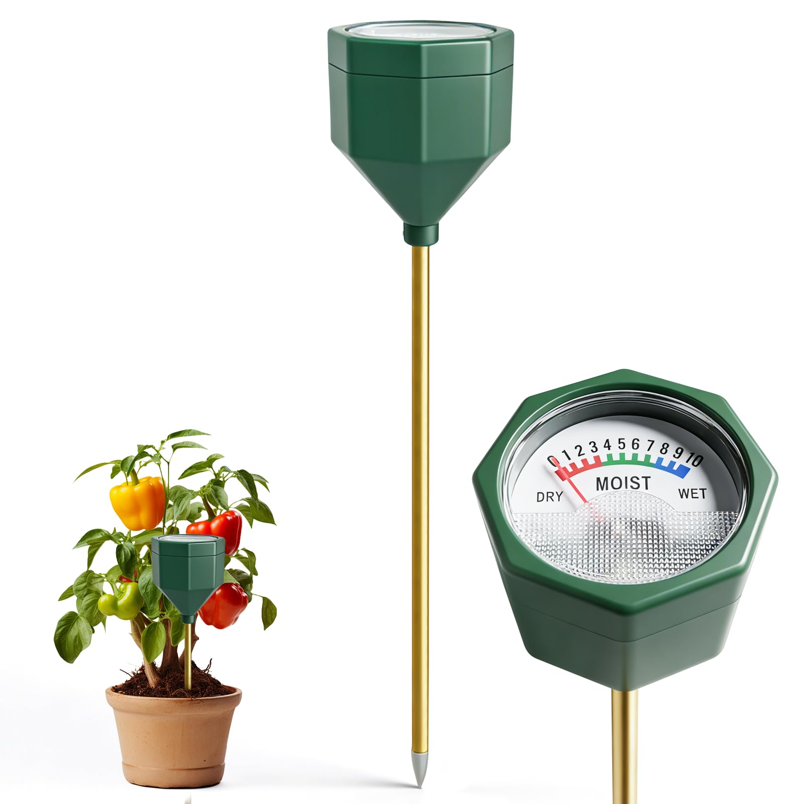 Jxikatx Soil Moisture Meter, Plant Water Monitor Hygrometer Sensor, Accurate Pla