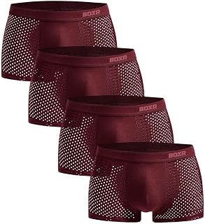 BOXR Bamboo Boxer Shorts Men 4 Pack – Ultra-Soft, Breathable & Sustainable - Mens Underwear Multipack S-3XL