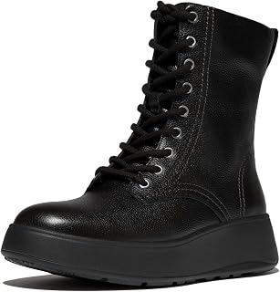 Fitflop F-Mode Stitch Warm Tumb. Leather Laced Ankle Boots, Botas Cortas al Tobillo Mujer