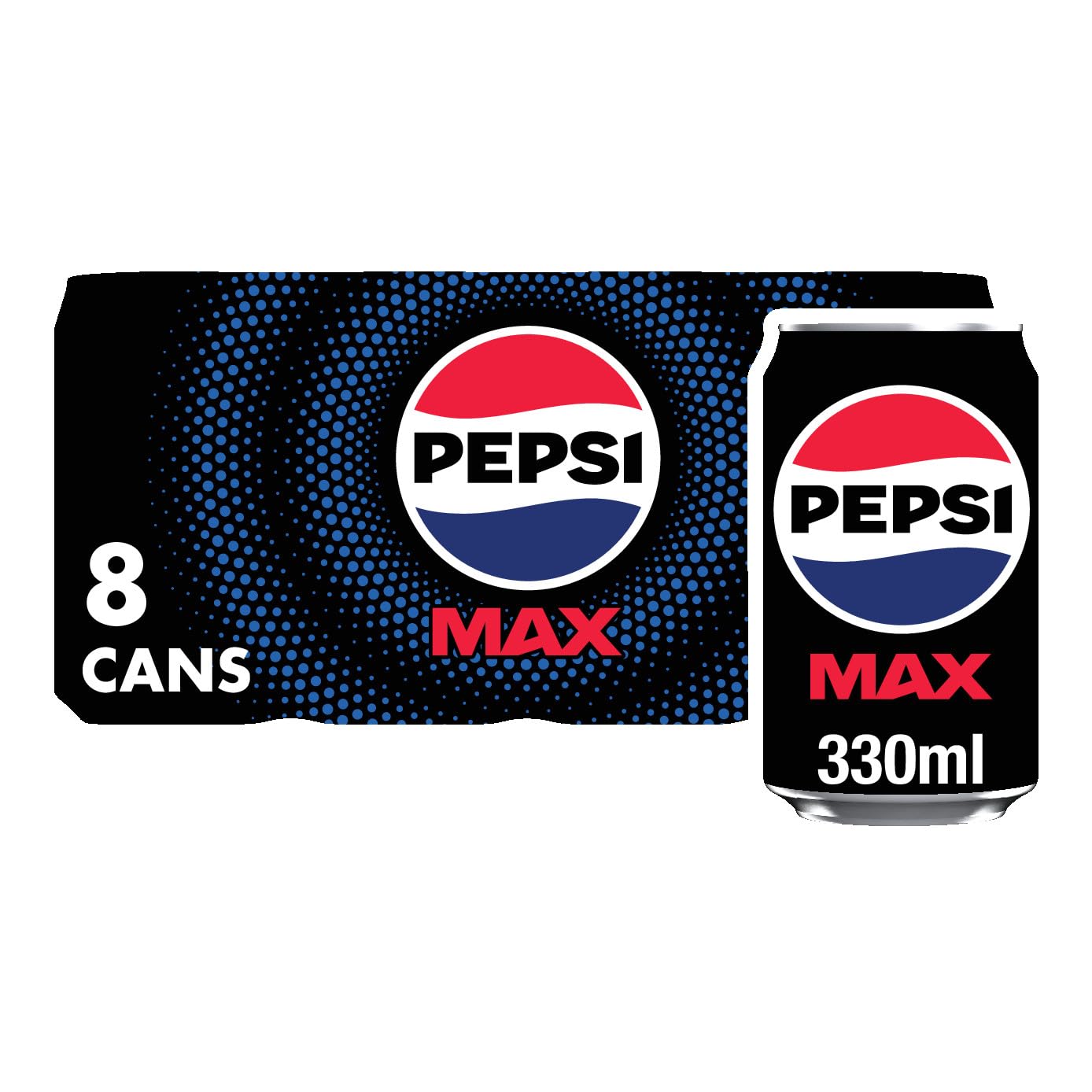 Pepsi Max Cola | 330ml Can | 8 Pack