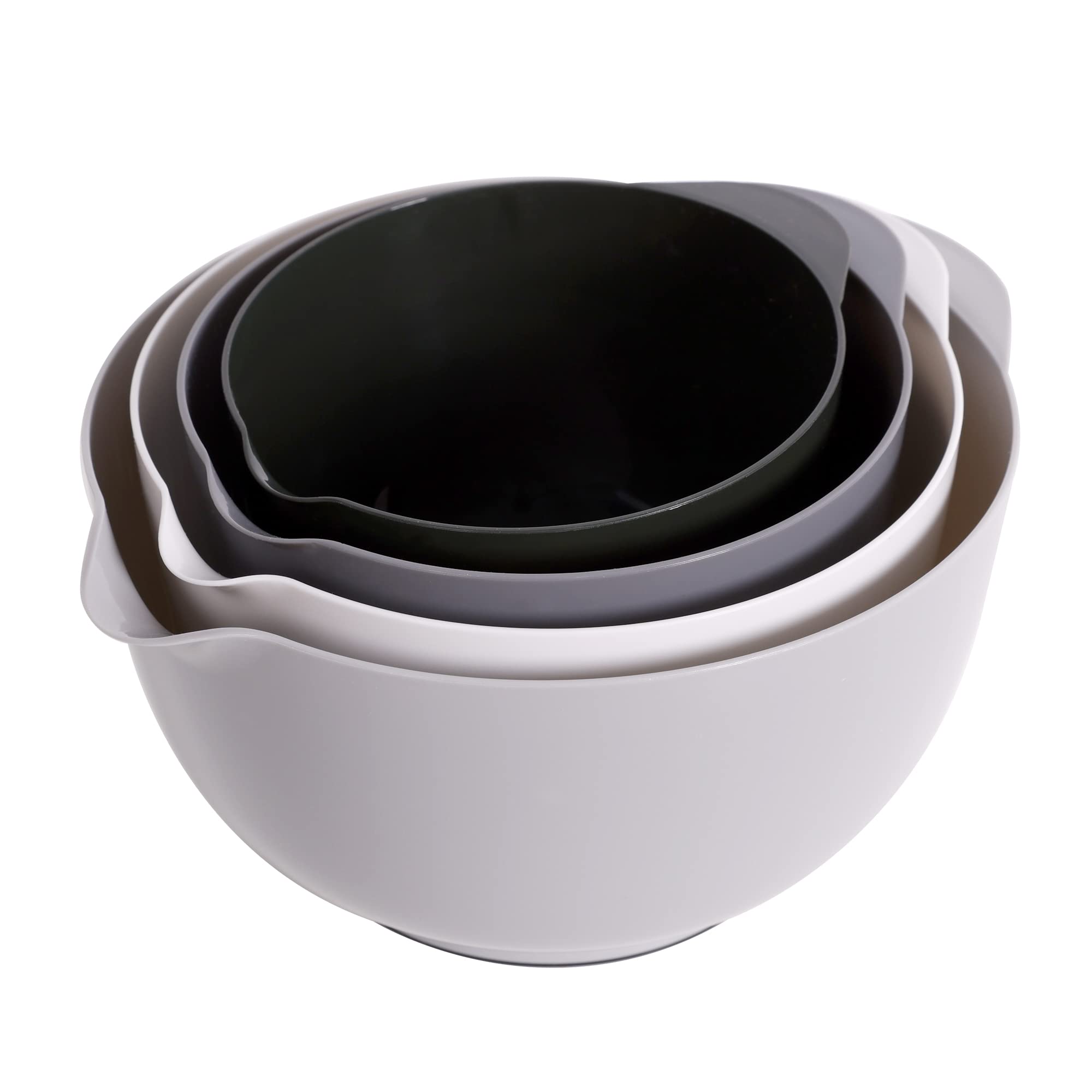 BoxedHome Classic Mixing Bowl Set of 4, BPA Free Plastic | 3.5 quarts, Microwave