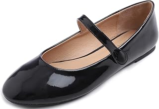 Feversole Women's Mary Jane Fashion, Classic Flat Shoes for Women Elegant Pumps Mary Jane with Soft Buckle Ballet Dance Shoes for Women
