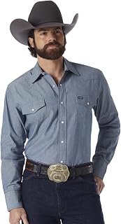Wrangler - Men's Shirt - Slim Fit - Western Shirt - Mid Stone