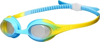 [Heywood] Arena Unisex Spider Kids Swim Goggles for Boys and Girls Non-Mirror Lens, Clear/Yellow/Lightblue