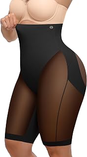 SHAPELLX Butt Lifting Shapewear for Women Tummy Control Body Shaper Faja Shorts High Waisted Girdle Mesh Compression Panties