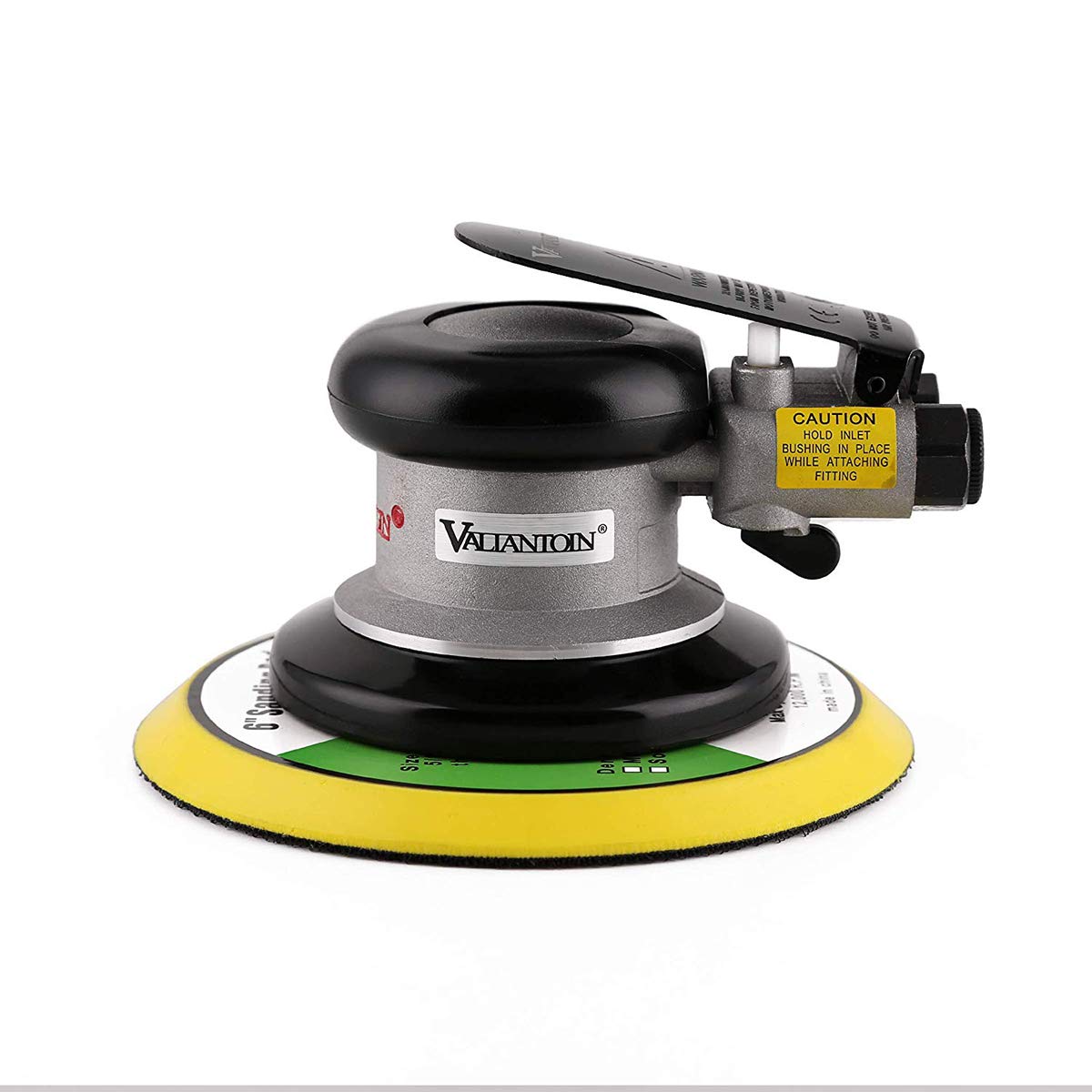Valianto 6" Professional Air Random Orbital Palm Sander with 1pc 6" Backup Plate