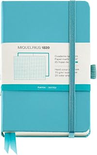 Miquelrius 140 x 90 mm 192 Smooth 80 g/m² Leather Hard Cover Notebook - Blue