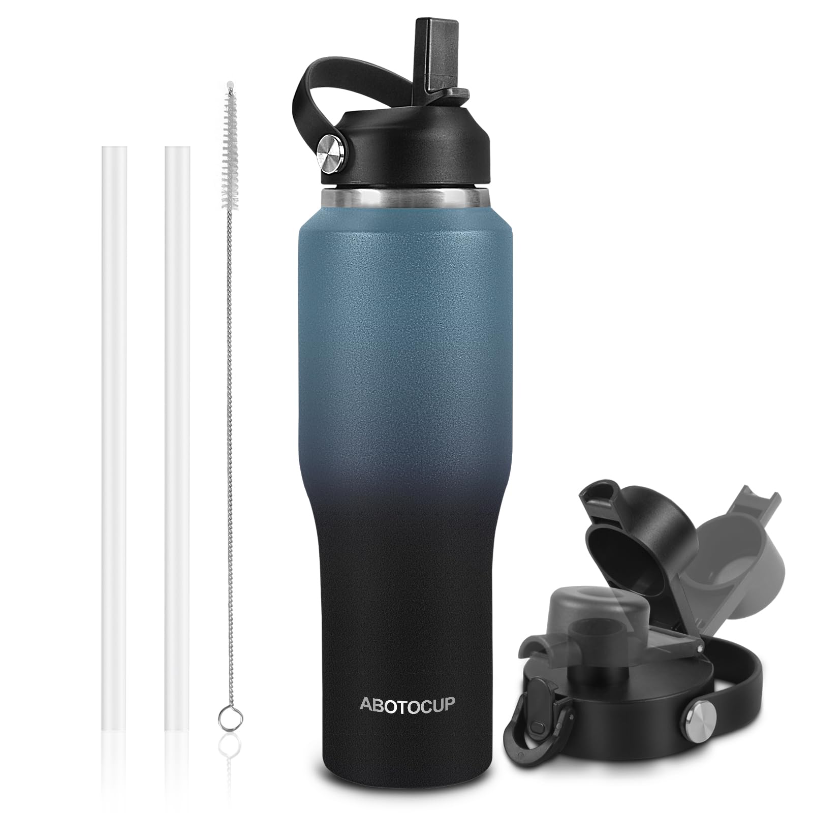 ABOTOCUP 32oz Insulated Water Bottle Keep Cold 24h&Hot 12h, Double Wall Vacuum I