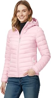 33,000ft Women's Lightweight Quilted Jacket with Pockets Lined Warm Hooded Outdoor Leisure Hiking Jacket