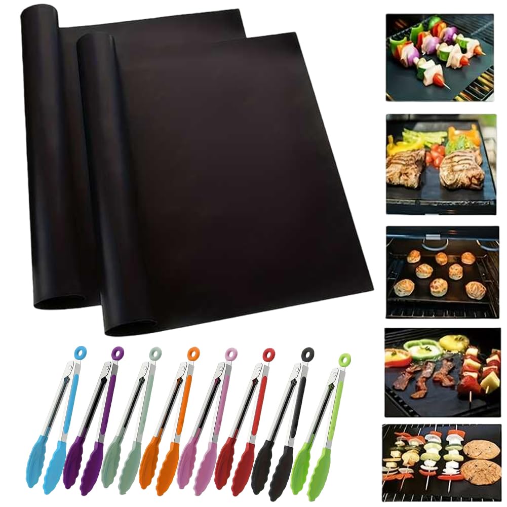 2 x Heavy Duty Non-Stick Oven Liners - BPA & PFOA Free for Electric Ovens, Gas S