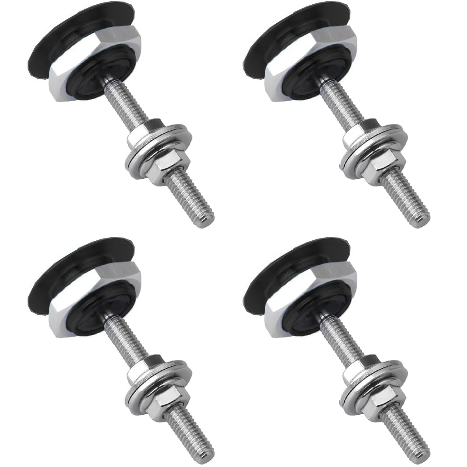 Yharnamite 4 Pcs Car Hood Pins Kit, Universal Aluminum Vehicle Hood Pins, Bumper