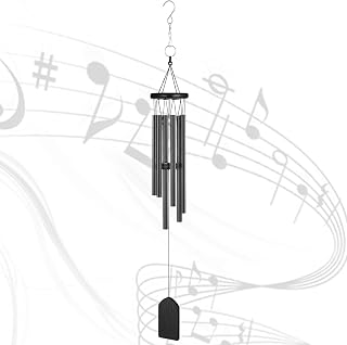 KIKISML Wind Chime, Classic Wind Chimes for Outdoor Indoor Decor Smooth Melodic Tones Chime for Garden Patio Balcony and Home - 29 Inch with 6 Tubes & DIY Pendants for Outdoor Garden Patio Decor