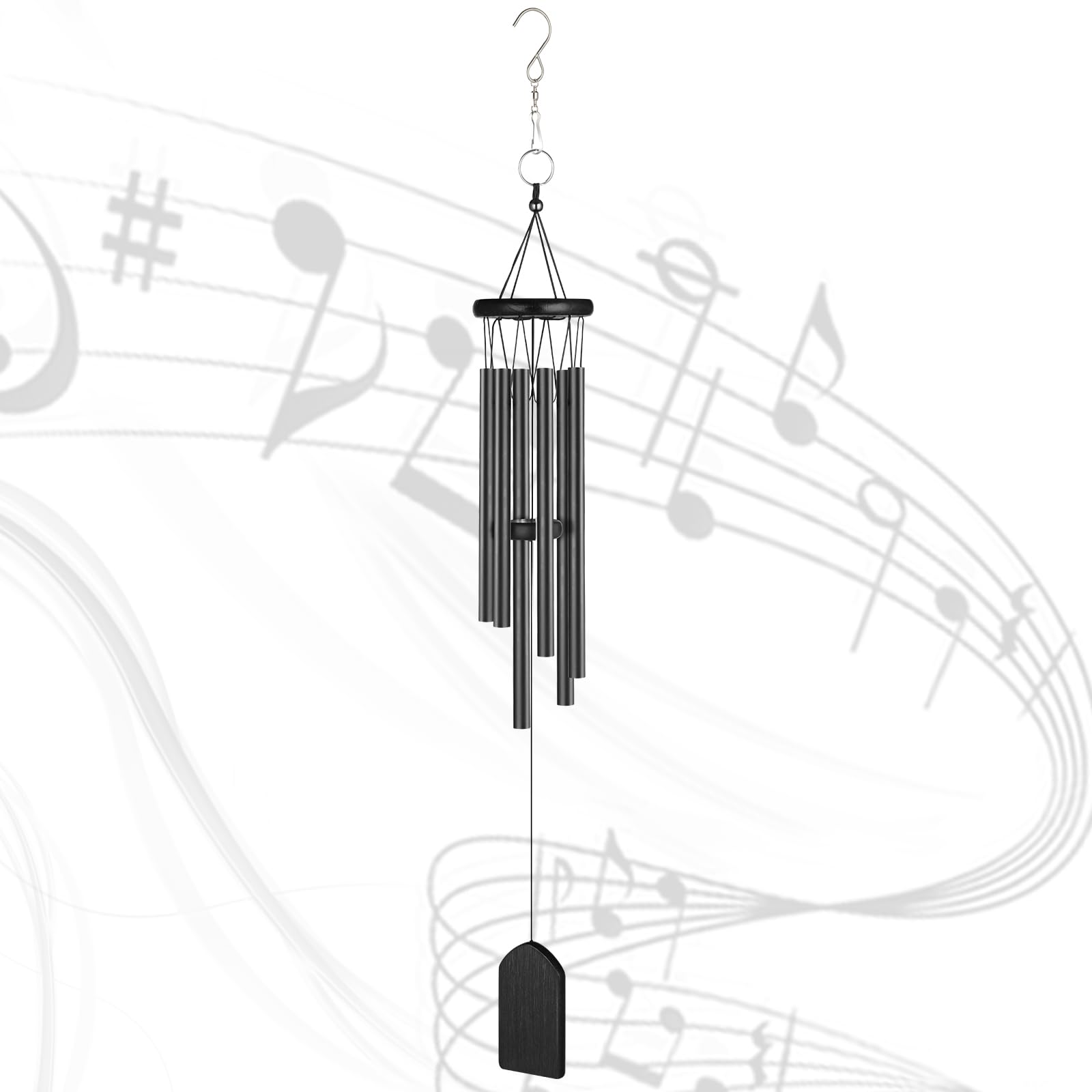 KIKISML Wind Chime, Classic Wind Chimes for Outdoor Indoor Decor Smooth Melodic 