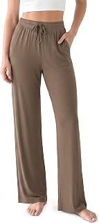 ODODOS Women's Lounge Pants with Pockets Drawstring Lightweight Loose Comfy Casual Pajama Pants-28/30" Inseam