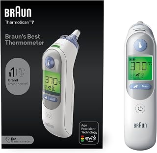 Braun ThermoScan 7 Ear thermometer | Age Precision Technology | Colour-coded Digital Display | Baby and Infant Friendly | #1 trusted brand in accuracy among doctors | IRT6520
